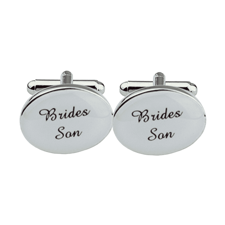 1 Pair Mens Silver Oval Wedding Cufflinks Groom Best Man Usher Page Boy Cuff Link Gift